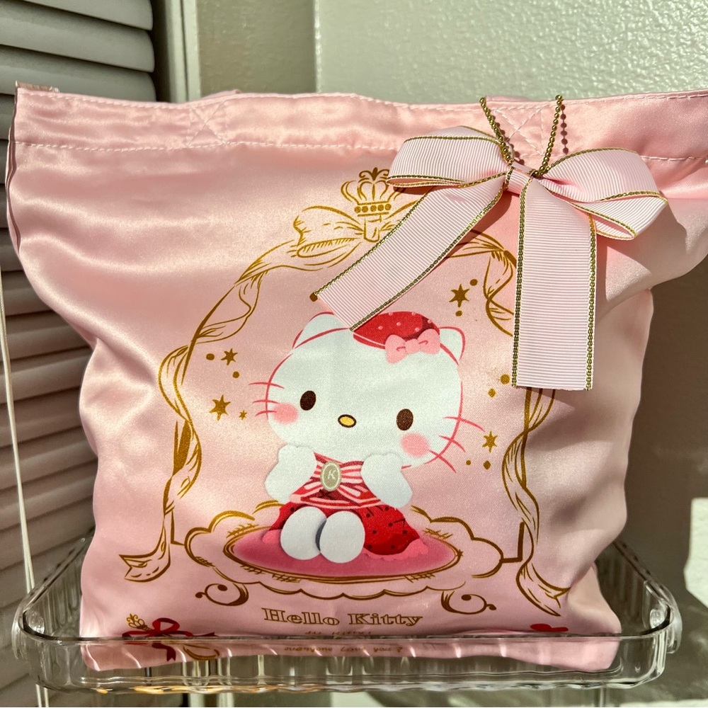 New Sanrio Hello Kitty Pink Satin Bag tote